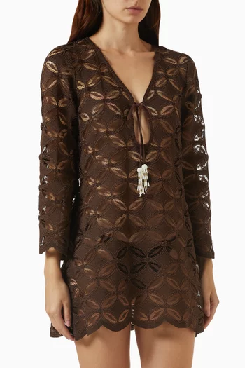 فستان بوزيتانا بنمط تونيك للارتداء فوق ملابس السباحة