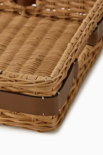 Bailey Buckle Tray in Wicker