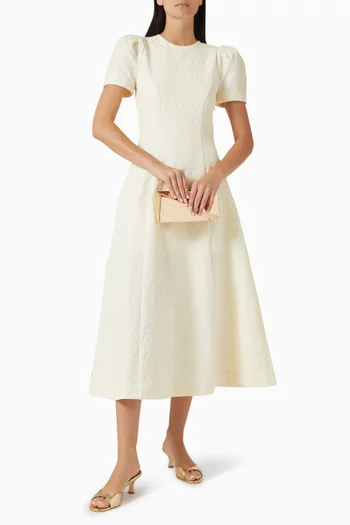 Jacquard Flared Midi Dress
