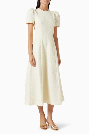Jacquard Flared Midi Dress