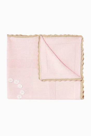 Flower Knitted Blanket