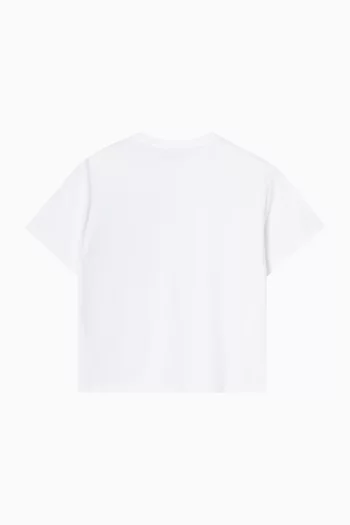 تي شيرت بشعار الماركة قطن وجيرسيه