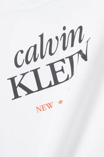 تي شيرت بشعار الماركة قطن عضوي