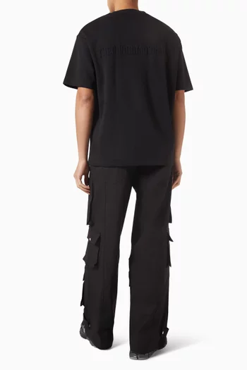Relaxed Fit Embossed T-shirt in Cotton Luxe