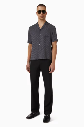 GG Bowling Shirt in Silk-jacquard