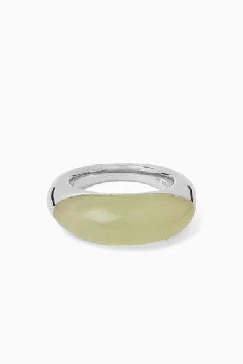 The Beatrice Ring in Serpentine & Sterling Silver