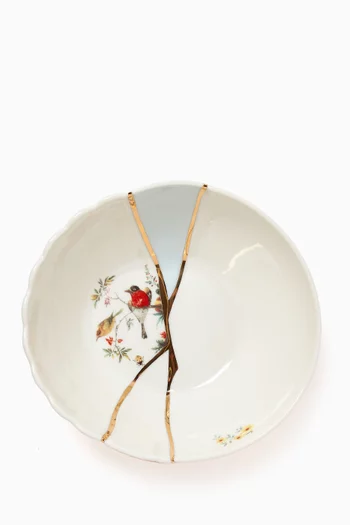 وعاء سلطة كينتسوغي بورسلين وذهب