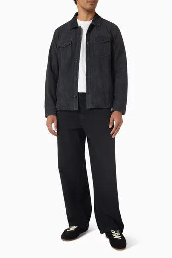 Dex Western Shirt in Suede