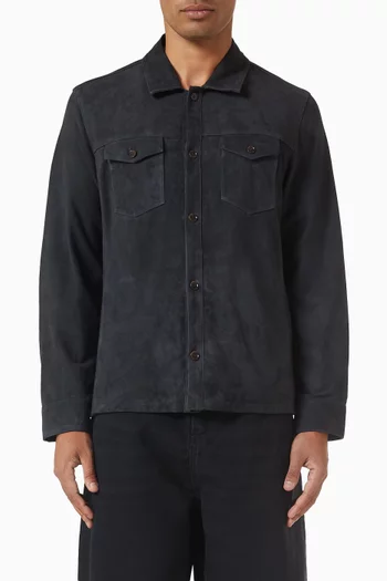 Dex Western Shirt in Suede