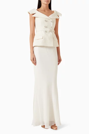jewelled evening dresses Ladivine CDS546 Strapless Crystal- Incrusted Evening Dress – Sparkly Gowns main image 1