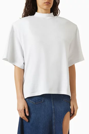 بلوزة بأكمام منفوخة قطن جيرسيه