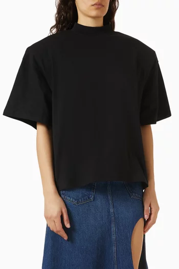 بلوزة بأكمام منفوخة قطن جيرسيه