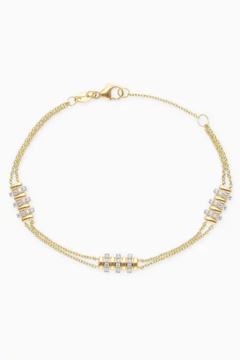 Wi'am Rhythm Diamond Bracelet in 18kt Yellow Gold