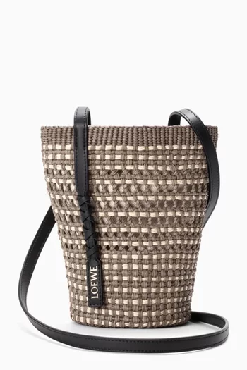 Braid Pocket Bag in Iraca Palm & Calfskin
