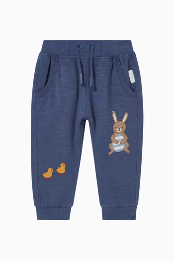 بنطال رياضي مزين بأرانب قطن عضوي