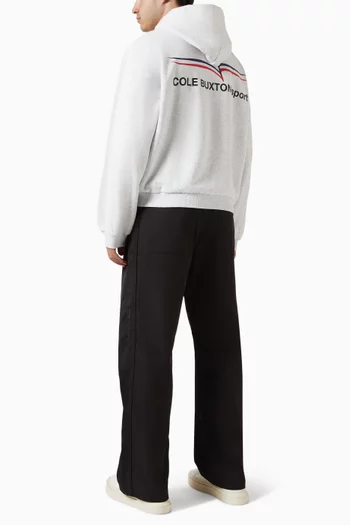 Sport Zipped Hoodie in Cotton