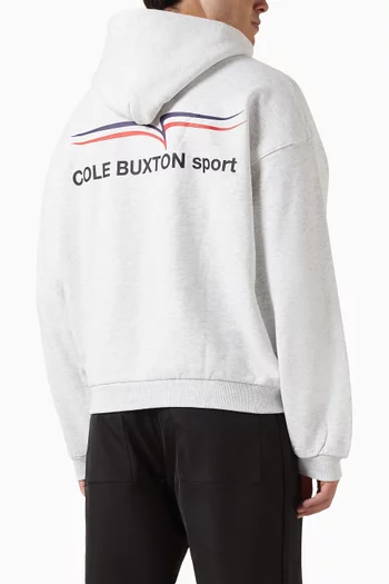 Sport Zipped Hoodie in Cotton