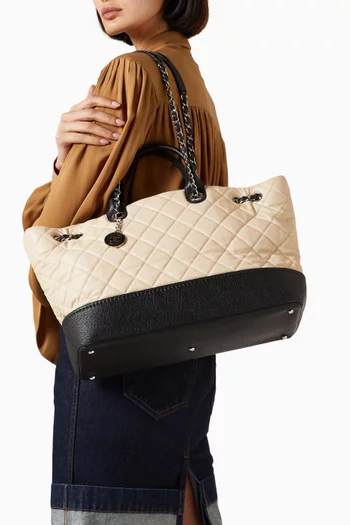 حقيبة يد جلد مبطن