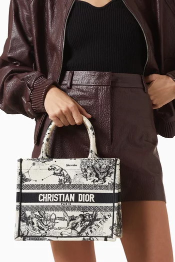 حقيبة يد بوك صغيرة بنقشة زودياك قنب قطني