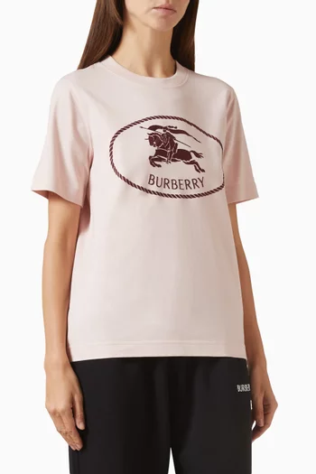 تي شيرت فرانكي بطبعة شعار الماركة قطن