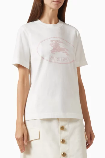 تي شيرت فرانكي بطبعة شعار الماركة قطن