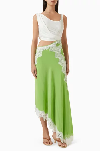 فستان فيرف بتصميم ملفوف بلا أكمام جيرسيه