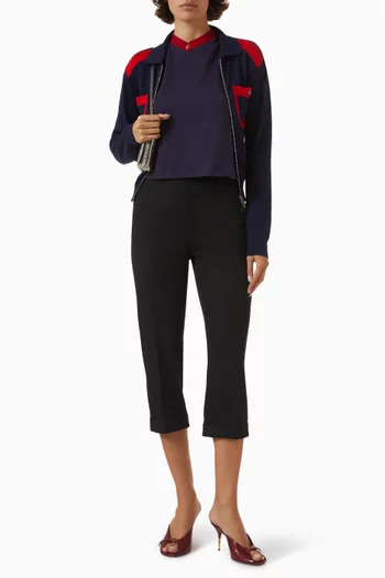 تي شيرت بفتحة رقبة على كل حرف V قطن جيرسيه