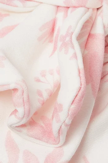 طوق رأس فيرن بنقشة طيور قطن مطاطي عضوي