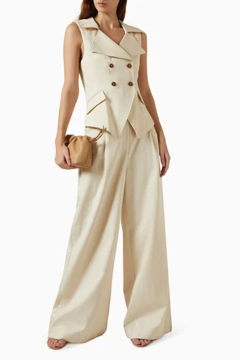 Waistcoat Top in Cotton-blend