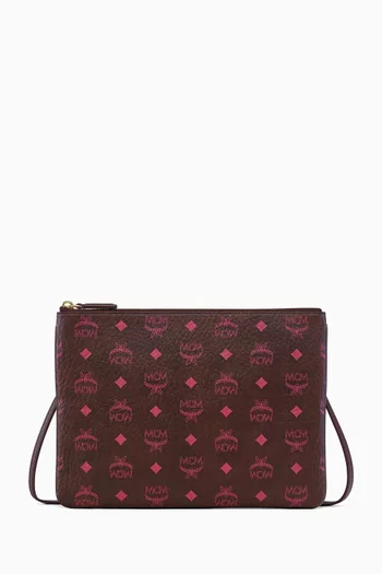 Medium Flat Pouch in Visetos Canvas