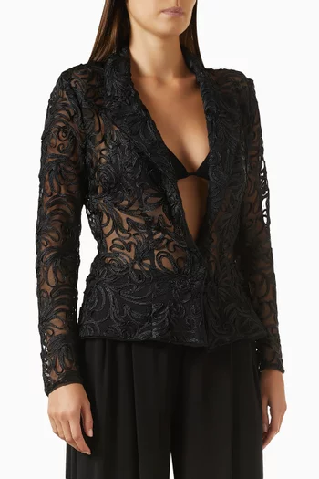 جاكيت بتصميم غير سميك وزر واحد