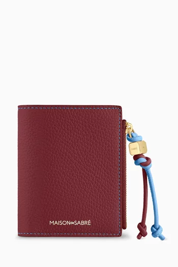 The Bifold Zipped Wallet in Leather