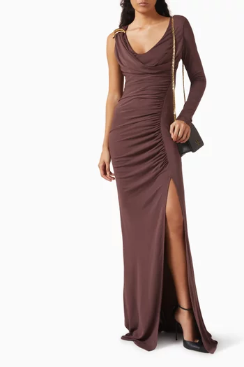 فستان الفارا طويل بدرابيه جيرسيه اليزابيتا فرانكي × برونوفياس