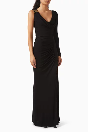 فستان الفارا طويل بدرابيه جيرسيه اليزابيتا فرانكي × برونوفياس