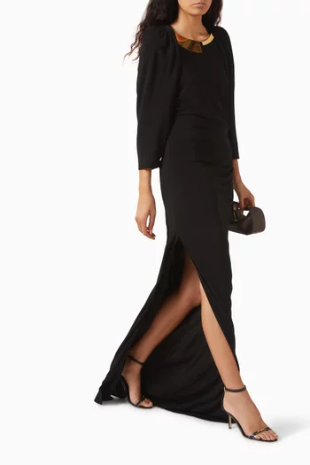 فستان دوبار طويل جيرسيه اليزابيتا فرانكي × برونوفياس