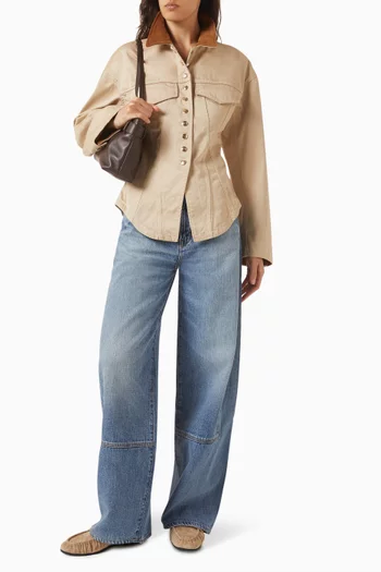 جاكيت لينوكس بأزرار قطن تويل