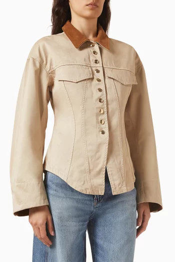 جاكيت لينوكس بأزرار قطن تويل