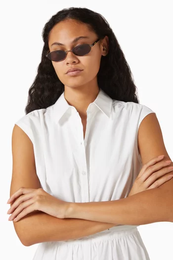 نظارة شمسية شارميل نوي بإطار بيضاوي أسيتات