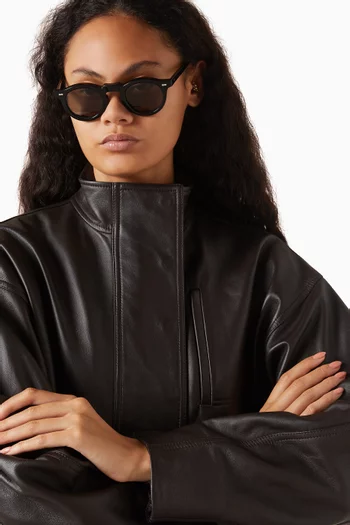 نظارة شمسية اسبريت نوار بإطار دائري أسيتات