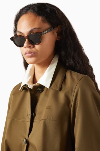 نظارة شمسية ميوز هافان نوار بإطار دائري أسيتات