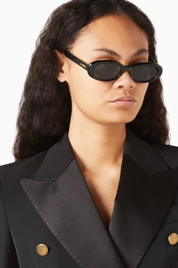 نظارة شمسية ريفييرا نوار بتصميم بيضاوي أسيتات