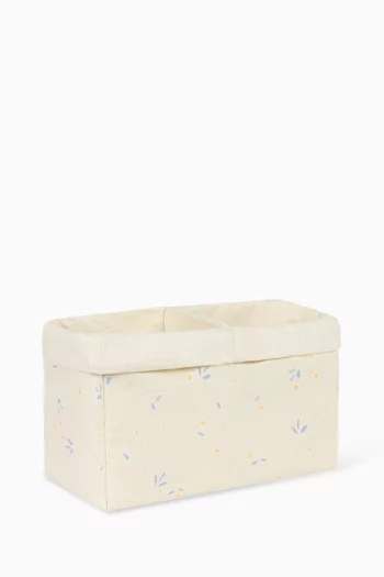 سلة تخزين بقسمين قطن