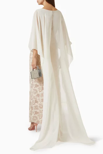 Embellished Cape Dress