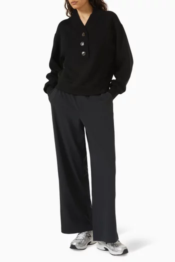 سويت شيرت لوسين بأزرار قماش دابل سوفت