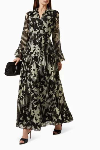 Floral-print Dress in Chiffon