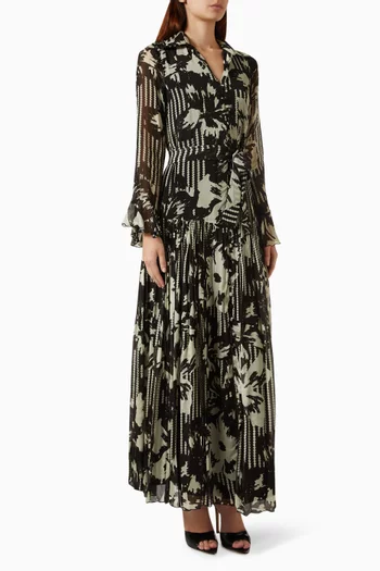 Floral-print Dress in Chiffon