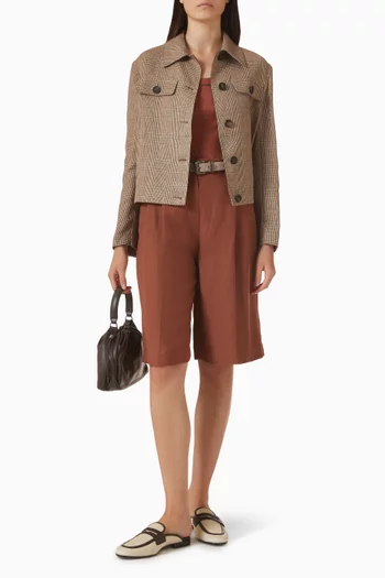 جاكيت بنقشة برنس أوف ويلز كتان