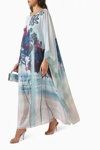 قفطان مزين بالكامل بنقشة