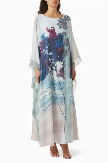 قفطان مزين بالكامل بنقشة