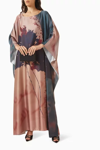 قفطان مزين بالكامل بنقشة